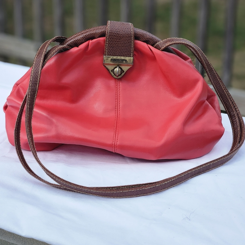 Capezio crossbody shoulder slouch bag dark Pink